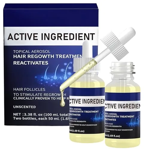 2 Piezas 50ML Serum Anticaida para el Cabello, Crece pelo Rapido Mujer y Hombre, Hair Growth Serum para el Crece Pelo, SerumCapilar anticaida, Nutre el Cuero Cabelludo, Fortalece el Cabello, Azul