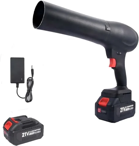 Soplador de Turbo Inalámbrico con 1 x 4000mAh Batería, Soplador de Hojas sin Escobillas 130.000RPM, Mini Soplador de Aire Eléctrico para Limpieza de Hojas, Nieve, Polvo, con Boquilla Extendida