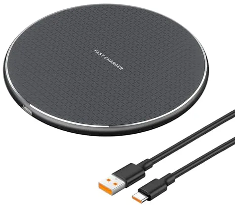 35W Cargador Inalámbrico Rápido, Base de Carga Inalámbrica USB C Compatible con iPhone 16/15/14/13/12/11, Galaxy S24/S23/S22/S21, Cargador Inalámbrica 20W Compatible con qi