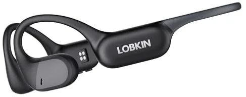 LOBKIN Auriculares de Conducción Aérea, Impermeables IPX7 Auriculares Inalambricos Oído Abierto Bluetooth 6.0, Cascos Deportivos con Cancelación de Ruido y Reproductor de 8GB MP3