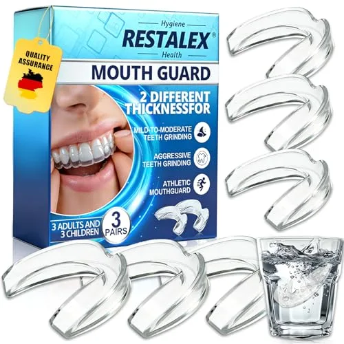 6 Piezas 2 TamañOs FéRulas Descarga Bruxismo, Protector Bucal Para Dormir, Kit De ProteccióN Dental, Reduce Ronquidos, Mejora La Del SueñO Y Reutilizable