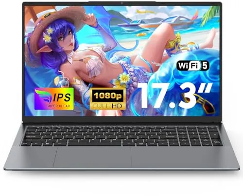 NAIKLULU Pc Portatil 17.3 Pulgadas Laptop Processor N150 (1,2 a 3,6Ghz), RAM 16GB SSD 1TB Computadora Ordenador Portatil 2026 Computer, Type-C/Teclado Completo Retroiluminado/6000Mah