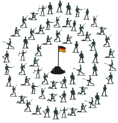 Veemoon 100 Figuras Militares Miniatura Soldados para Mesa de Arena Modelo de Personas en Miniatura Color Verde Militar Set de 100 Piezas para Decoración y Manualidades