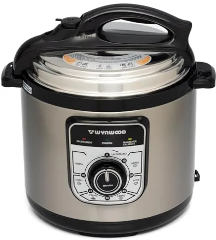 Wynwood Olla Programable Lyra Eléctrica Multifunción de 6 Litros Programación 24h, Cubeta Antiadherente y Cocción Inteligente para Guisos y Arroces